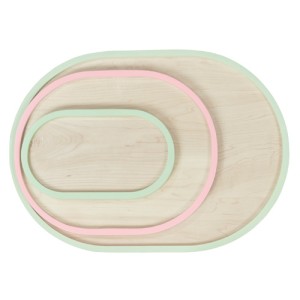 Colored Rim Serving Trays